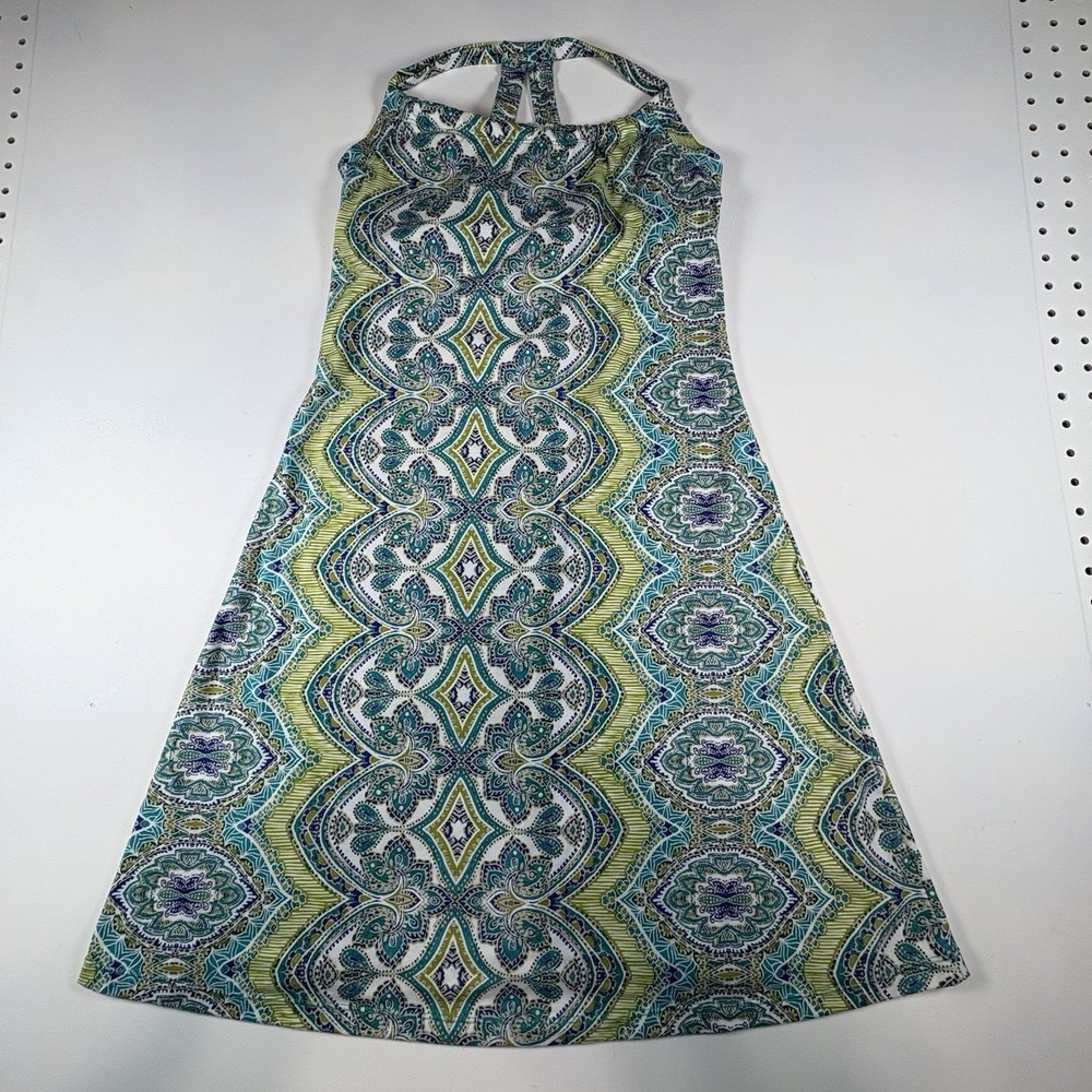 Prana Boho Knee Length Quinn Dress With Built In Bra Size XS Athleisure Stretch